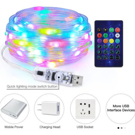 Luz De Corda Inteligente Rgb Ic Diy Led Fairy Lights - Imagem 6