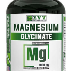 Glicinato De Magnésio, 1000 Mg De Força Máxima Quelatada, N