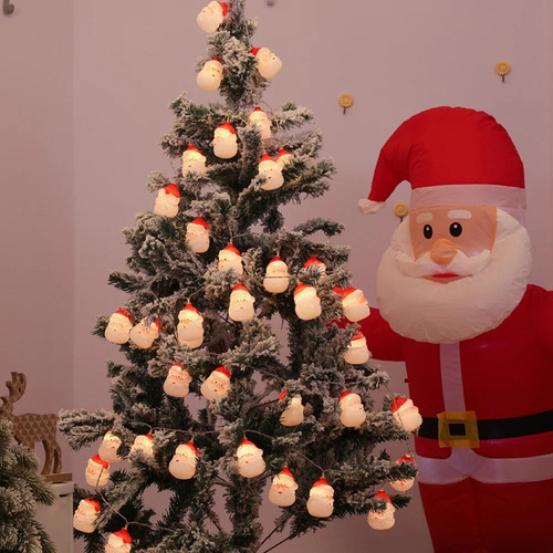 Hhh 2,5 M 20 Ornamentos De Luzes De Corda De Papai Noel Com - Imagem 3