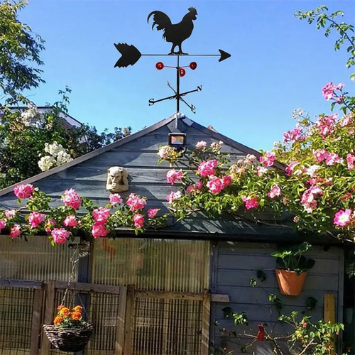 Decoração De Jardim Ao Ar Livre Vane Rooster Farm House - Imagem 3