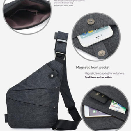 Pacote Esportivo Sling Casual Bag Chest Caminhada Travel Sli - Imagem 6