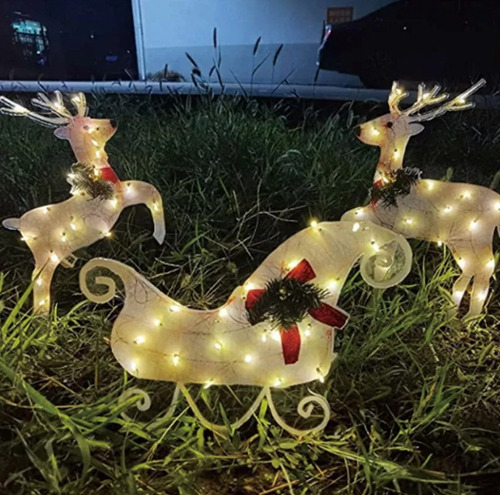 B 3 Peças De Luzes De Jardim De Boneco De Neve De Natal D - Imagem 4