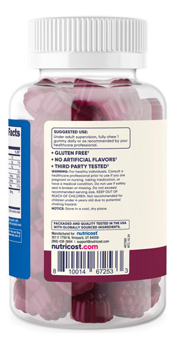 Suplemento De Gomas De Sabugueiro Nutricost Kids Com Zinco E - Imagem 5