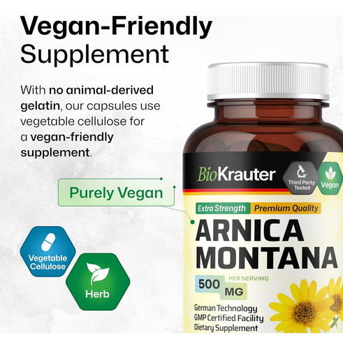Bio Krauter Cápsulas De Arnica Montana - Cápsulas De Arnica - Imagem 5
