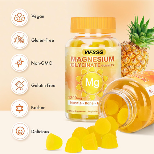 Gomas De Glicinato De Magnésio Vifssg 500 Mg, Gomas Sem Açúc - Imagem 5