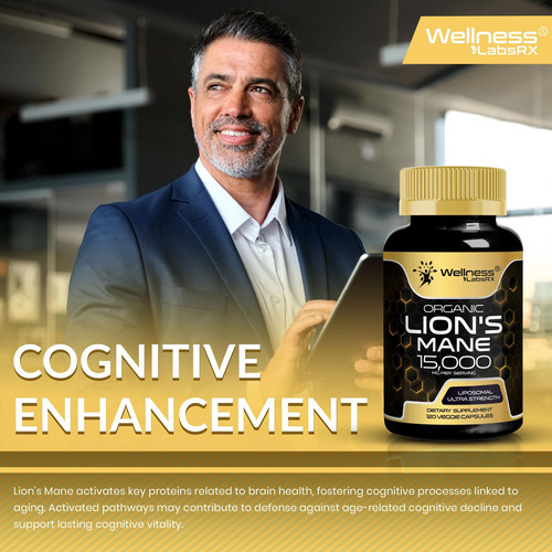 Cápsulas De Suplemento Lions Mane - Contagem De 120 - Suplem - Imagem 8