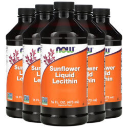Lecitina De Girassol Now Foods 473 Ml Puro Importado 5un