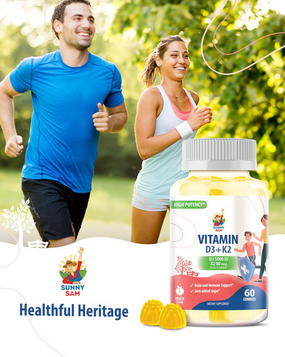 Sunny Sam Gomas De Vitamina D3 K2 Sem Açúcar 5000 Ui - Gomas - Imagem 6