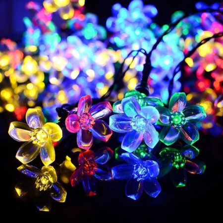 5m Luzes Natal Ao Ar Livre Luz Solar Da Corda Da Flor 20led- - Imagem 8