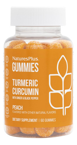 Naturesplus Gummies Curcumina De Cúrcuma - 60 Gomas, Pêssego