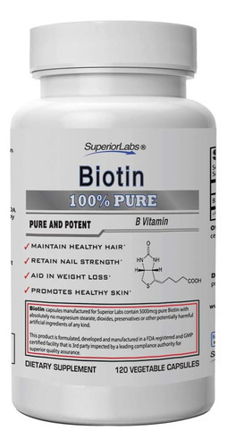 Superior Labs - Melhor Suplemento Natural De Biotina Não Ogm