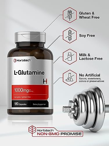 Horbäach L Cápsulas De Glutamina | 1000mg | Contagem 180 | P - Imagem 5