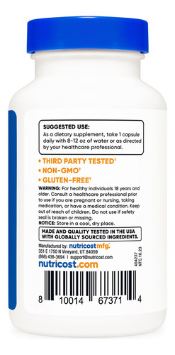 Suplemento Nutricost: Extrato De Gymnema Sylvestre 3500mg 18 - Imagem 5