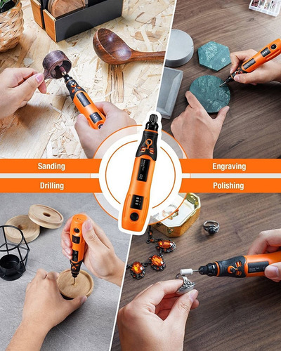 Mini Furadeira Elétrica Moedor Rotativo Sem Fio - Imagem 7