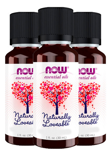 Mistura Óleo Naturally Loveable Now Foods 30ml Importado 3un