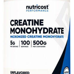 Suplemento Nutricost Creatina Monohidratada Micronizada 500g