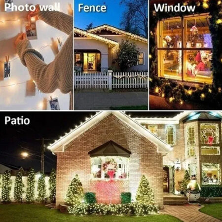1 Solar String Lights Decoração De Natal Ao Ar Livre 20m 200 - Imagem 8