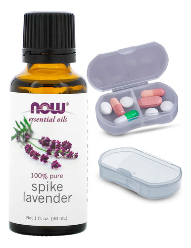 Now Foods Óleo De Lavanda Espinhoso 30ml + Porta Cápsulas