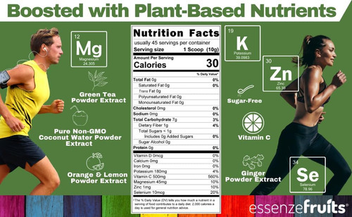Essenzefruits Isotea Eletrólitos À Base De Plantas Em Pó E H - Imagem 4