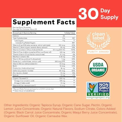 Gomas Multivitamínicas Infantis Orgânicas Smartypants: Ômega - Imagem 3