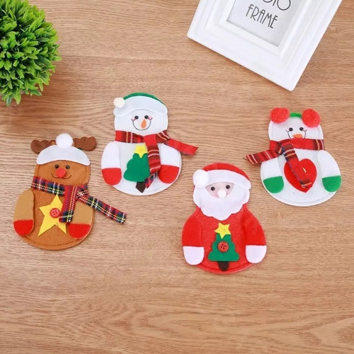 Conjunto De 12 Porta-talheres De Natal, Enfeite Mensal - Imagem 8