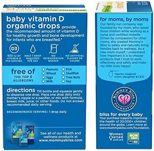 Gotas Orgânicas De Vitamina D Para Bebês Mommys Bliss | Pr - Imagem 5