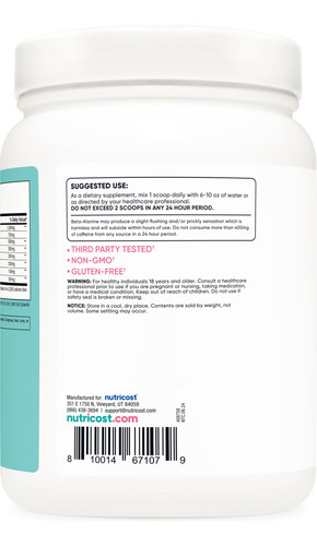 Pó Pré-treino Nutricost Peach Mango Flavor 60 Porções - Imagem 4