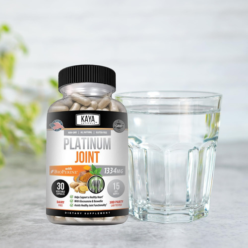 Kaya Naturals Platinum Mobility Açafrão - Bioperina, Glucosa - Imagem 6