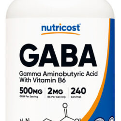 Suplemento Nutricost Gaba (ácido Gama-aminobutírico) + Vitam
