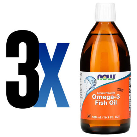 Ômega-3 Fish Oil Now Foods 500ml Sabor Limão Importado 3un - Imagem 2