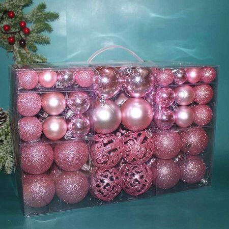 Conjunto De Bolas De Natal De Cor Sólida/fosco/glitter, 100 - Imagem 11