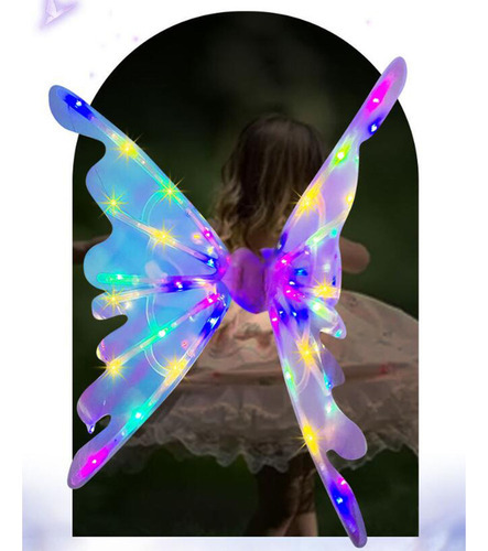Elfo Fantástico Fada Elétrica Borboleta Asas Com Luz E Músic — foto 4 Elfo Fantástico Fada Elétrica Borboleta Asas Com Luz E Músic - Imagem 4