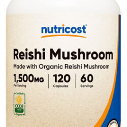 Suplemento Nutricost Reishi Mushroom Capsules 1500mg 120ct