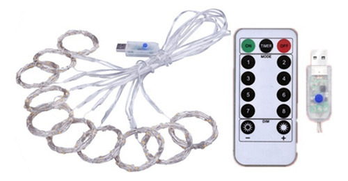 Cortina Led Decorativa Luz Branca De Controle Remoto 3x3m - Imagem 9