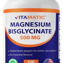 Bisglicinato De Magnésio Vitamatic 500 Mg - 120 Cápsulas Veg