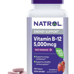 Vitamina B-12 Marca Natrol, 5000 Mcg, 100 Comprimidos, Moran