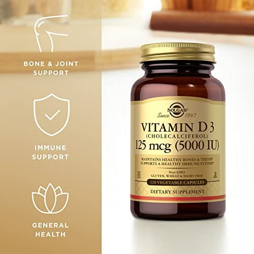 Solgar Vitamina D3 (colecalciferol) 125 Mcg (5000 Ui) - 120 - Imagem 4