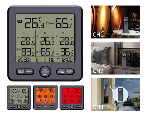 Termohigrômetro Digital Sem Fio Interno E Externo - Imagem 3
