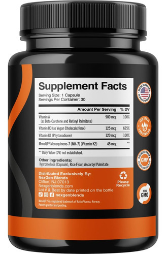 Suplemento Vitamínico Adk De Alta Absorção - Vitamina Vegana - Imagem 2