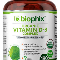 Biophix Organic Vitamin D-3 Complex Ui 180 Vcaps Com Cúrcum