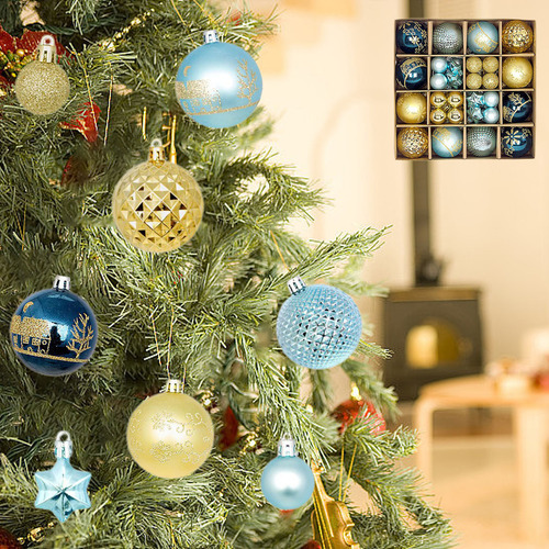 Decoração De Natal, 44 Peças De Bolas Penduradas Coloridas À - Imagem 2