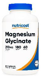 Suplemento De Glicinato De Magnésio Nutricost 180 Cápsulas - Imagem 2