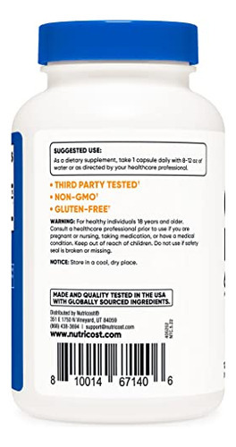 Suplemento Nutricost Raiz De Chicória 650 Mg X 120 Cápsulas - Imagem 3
