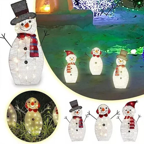 I Decoração De Boneco Natal Art Decoração Jardim Brilhante - Imagem 9