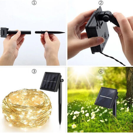 1 Solar String Lights Decoração De Natal Ao Ar Livre 20m 200 - Imagem 6