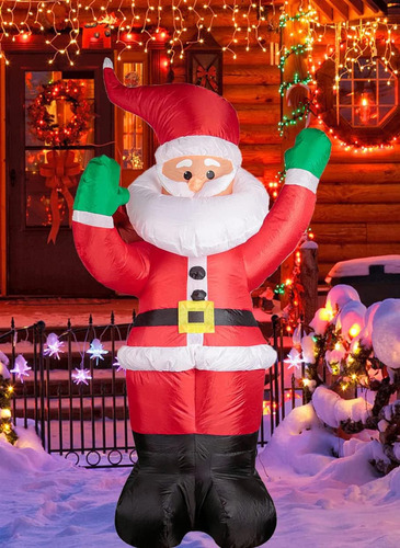 Decoração De Natal De Papai Noel Inflável De Led Gigante De - Imagem 2