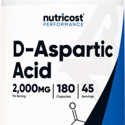 Suplemento Nutricost Ácido D-aspártico (daa) 2000 Mg 180 Cáp