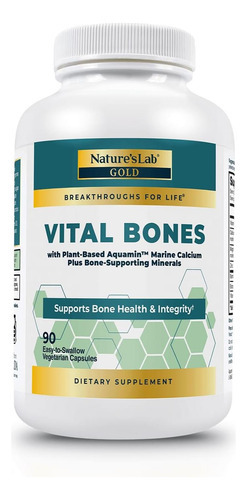 Natures Lab, Gold Vital Bones Com Aquamin Cálcio À Base De