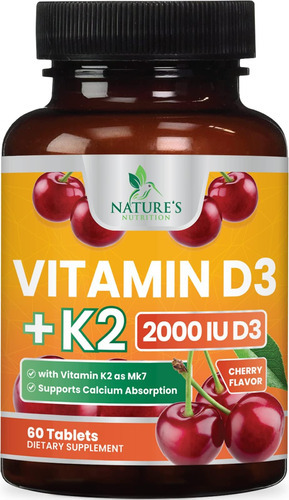 Suplemento De Vitamina D3 + K2, Fórmula 2 Em 1 Com Mk-7 - P