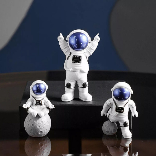 Estatueta De Astronauta De 4 Peças, Decoração De Estátua De - Imagem 4